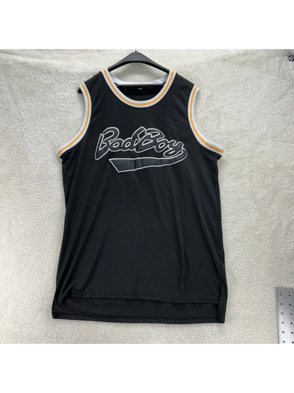 BadBoy Basketball Jersey Adult Large Black White #72 Biggie Smalls Polyester